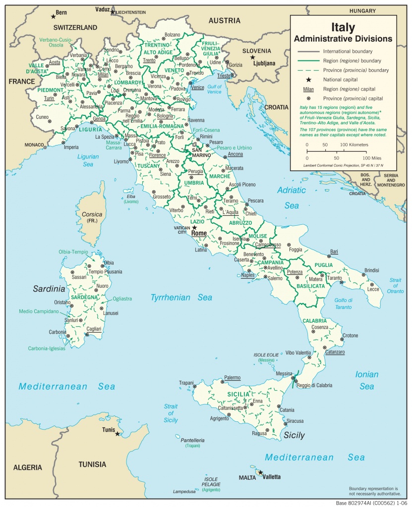 Printable Map Of Italy With Cities And Towns Printable Maps