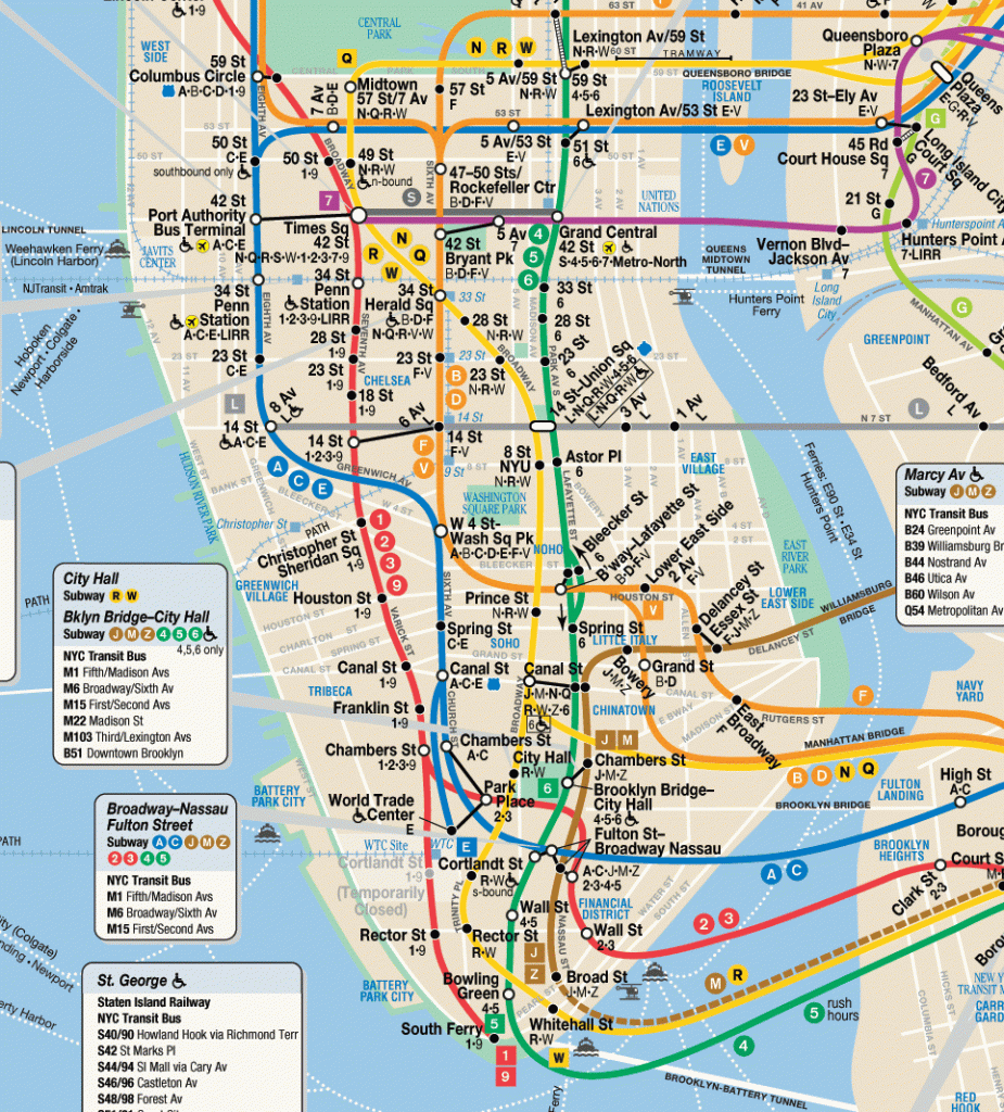 Nyc Subway Map Manhattan Only Printable Printable Maps Sexiz Pix