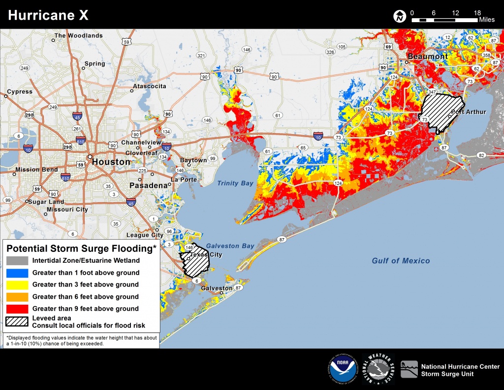 Potential Storm Surge Flooding Map Spring Texas Flooding Map