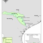 1: A Map Of Texas Showing The Guadalupe Watershed And The Main   Seguin Texas Map