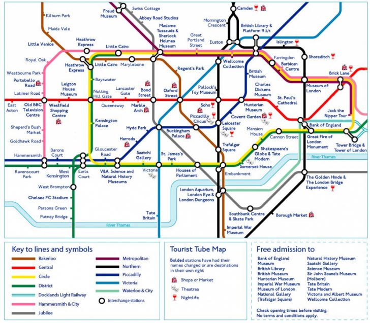 Central London Tube Map Printable