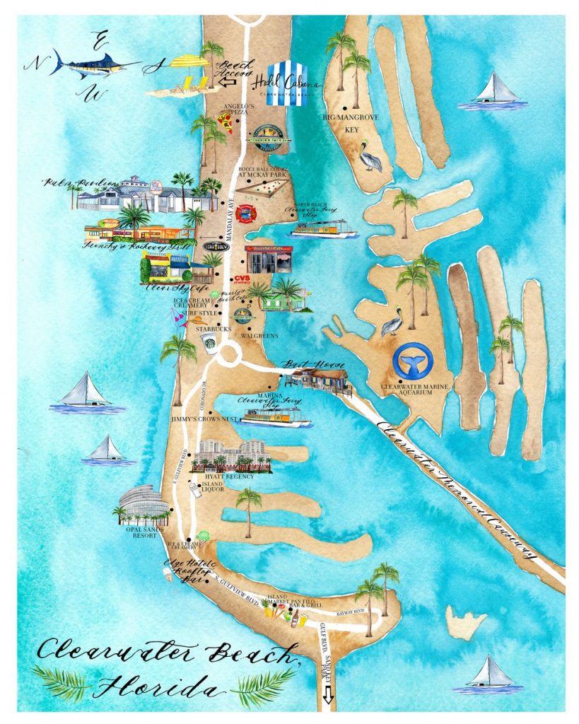 15 Clearwater Beach Map | Ageorgio - Map Of Clearwater Florida Beaches