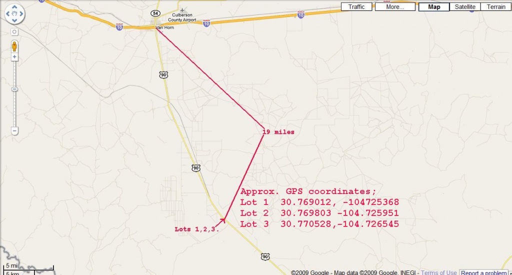 16.5 Acres In Culberson County, Texas - Van Horn Texas Map