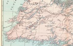 1902 Antique Newfoundland Map Of Newfoundland Canada Print Vintage - Printable Map Of Newfoundland