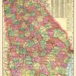 1903 Antique Georgia Map Of Georgia State Map Print Gallery | Etsy   Georgia State Map Printable