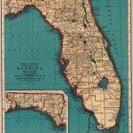 1937 Antique Florida Map Vintage State Map Of Florida Gallery Wall   Map Of Florida Wall Art