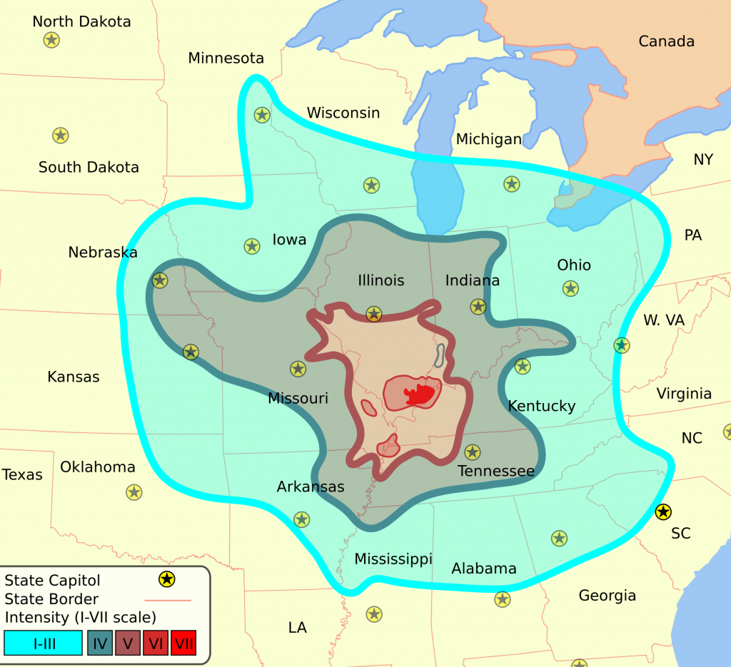 1968 Illinois Earthquake - Wikipedia - Florida Earthquake Map