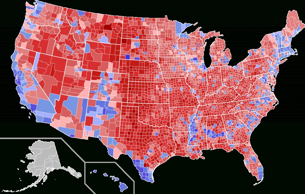 2016 Us Presidential Election Mapcounty & Vote Share – Brilliant - 2016 ...