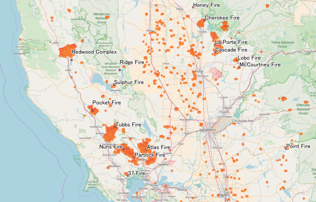 2017 California Wildfires - Wikiwand - Fires In California 2017 Map
