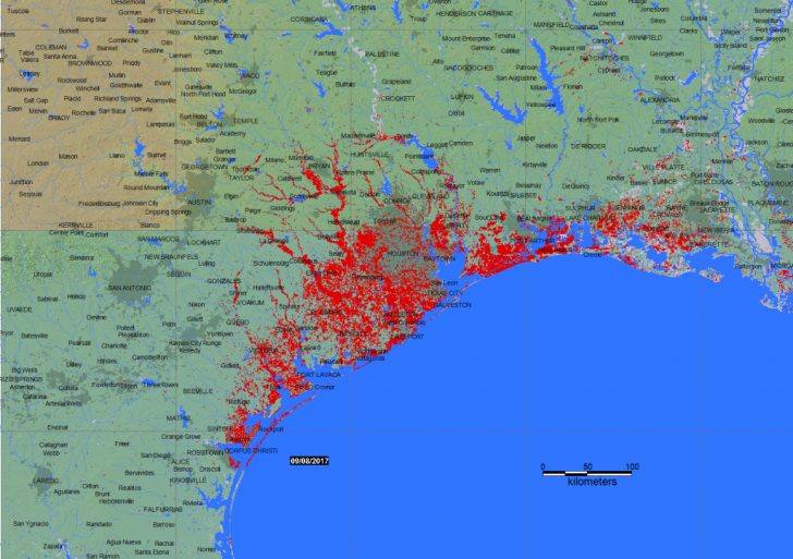 2017 Flood Usa 4510 - Map Of Flooded Areas In Texas - Printable Maps