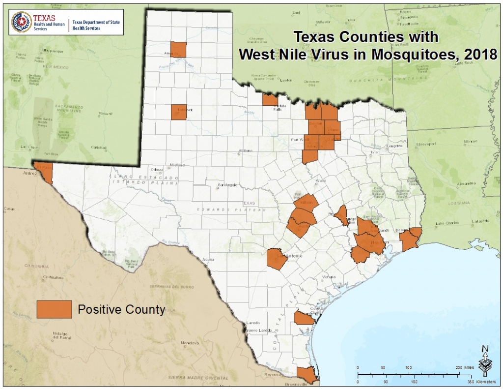 2018 Texas West Nile Virus Maps - Texas Zika Map