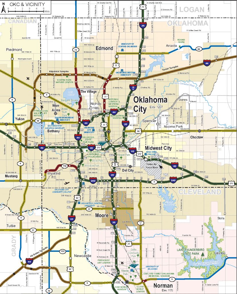 2019-2020 State Map - Map Of Oklahoma And Texas Together | Printable Maps