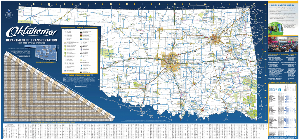 2019-2020 State Map - Road Map Of Texas And Oklahoma