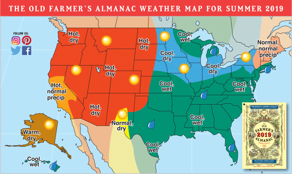 2019 Summer Forecast: Hotter Temps Out West, Rain For Others | The - Florida Weather Map Temperature