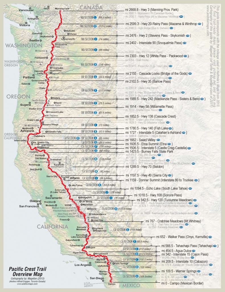 2600 Miles In 4 Minutes: A Time-Lapse Video Of Andy Davidhazy&amp;#039;s - Backpacking Maps California
