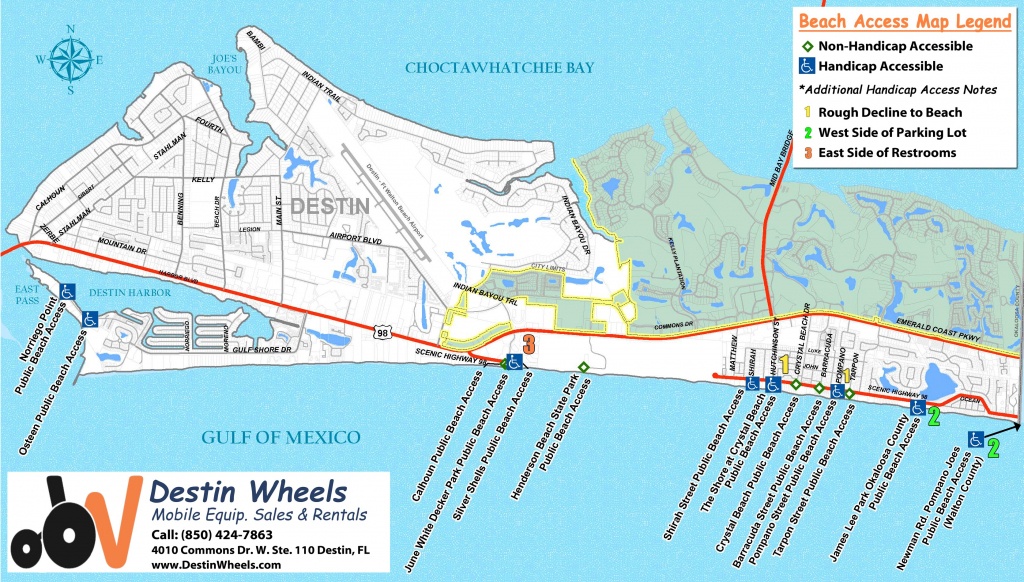 30A &amp;amp; Destin Beach Access - Destin Wheels Rentals In Destin, Fl - Map Of Destin Florida And Surrounding Cities