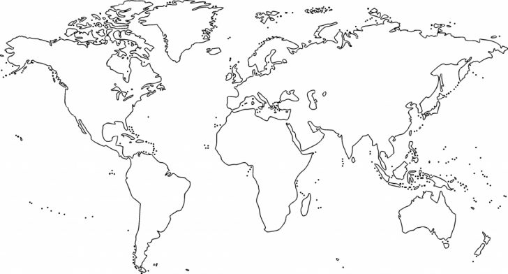 Printable World Map Outline Ks2