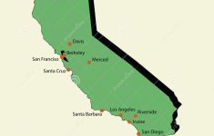 3D Map Of University Of California Campuses Stock Illustration - Where Is Santa Cruz California On The Map