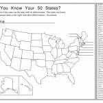 50 States Map Quiz Printable | 4Th Grade Throughout 50 States And   Us Map Quiz Printable