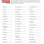 50+States+And+Capitals+Worksheet | School | States, Capitals   States And Capitals Map Test Printable