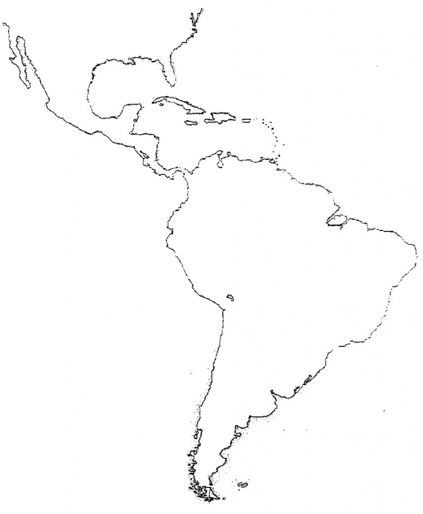 Blank Map Of Central And South America Printable Printable Maps