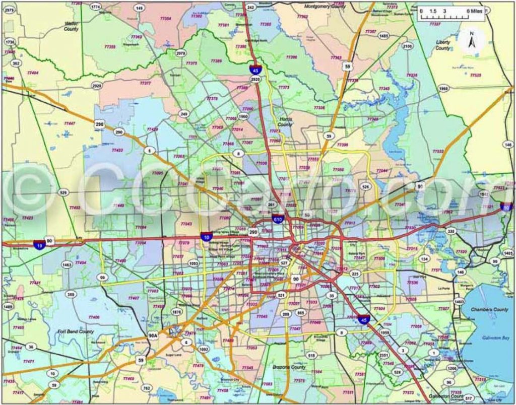 600 Dpi Harris County Zip Codes | Houston Zip Code Map | Harris ...