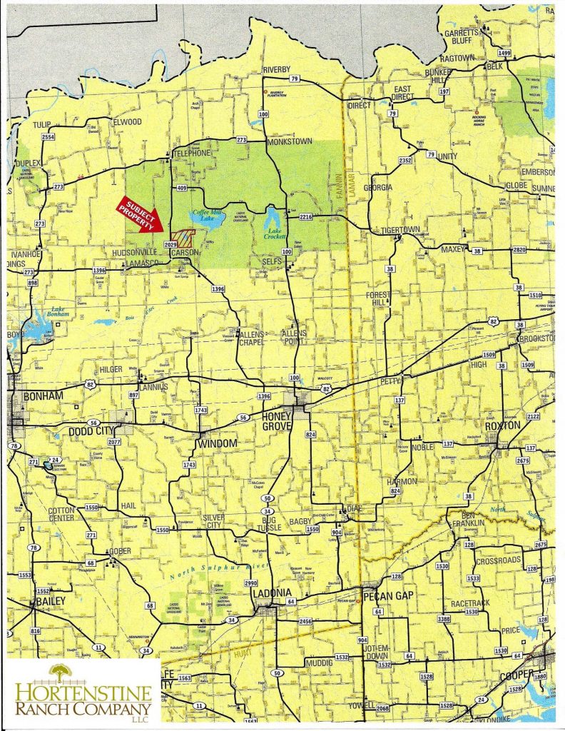 665 Acres In Fannin County, Texas - Texas Locator Map Of Public Hunting ...