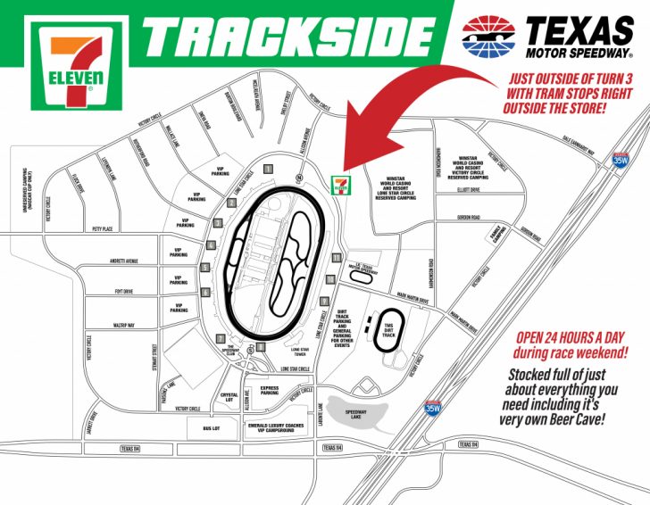 Texas Motor Speedway Parking Map