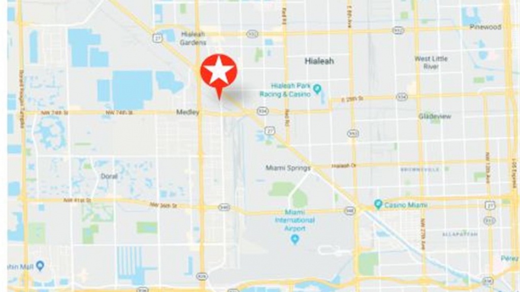7827 Northwest 72Nd Avenue, Medley, Fl 33166 - Industrial Property - Medley Florida Map