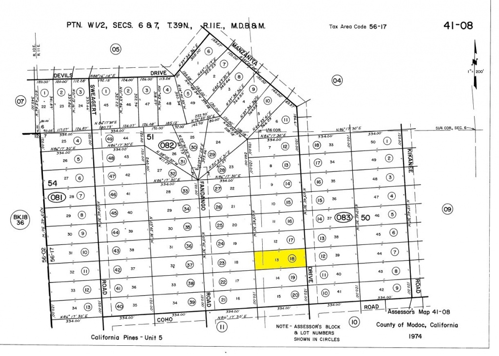 92 Acre California Pines, Modoc : Land For Saleowner - California Pines Parcel Map