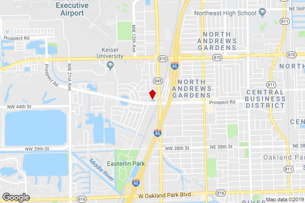 Map Of Oakland Park Florida - Printable Maps Online