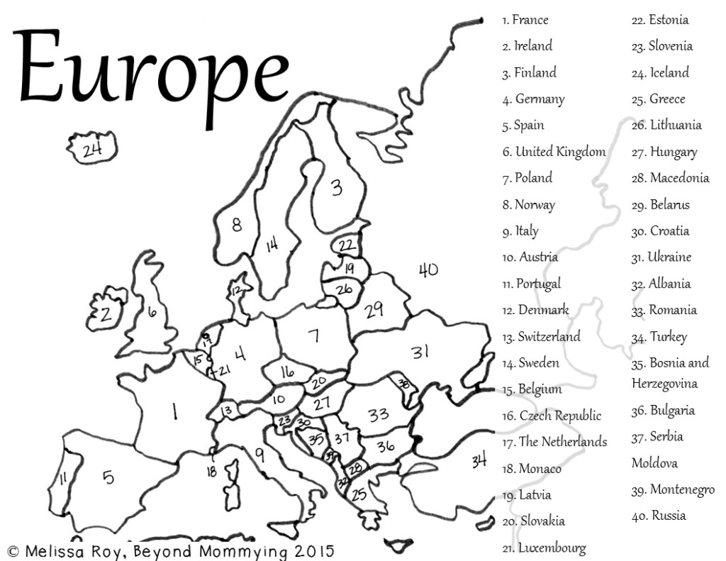 A European Learning Adventure Free Printable Geography And - Printable Geography Maps