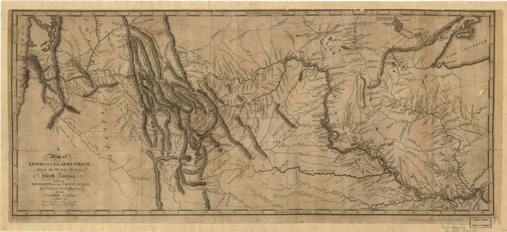 A Map Of Lewis And Clark&amp;#039;s Track, Across The Western Portion Of - Lewis And Clark Printable Map