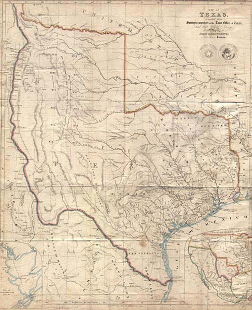 A Map Of Texas, Compiled From Surveys Recorded In The Land Office Of - Texas Land Office Maps