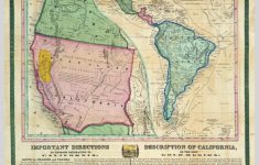 A Map Showing The Gold Mining Region Of California And Routes For - California Gold Rush Map