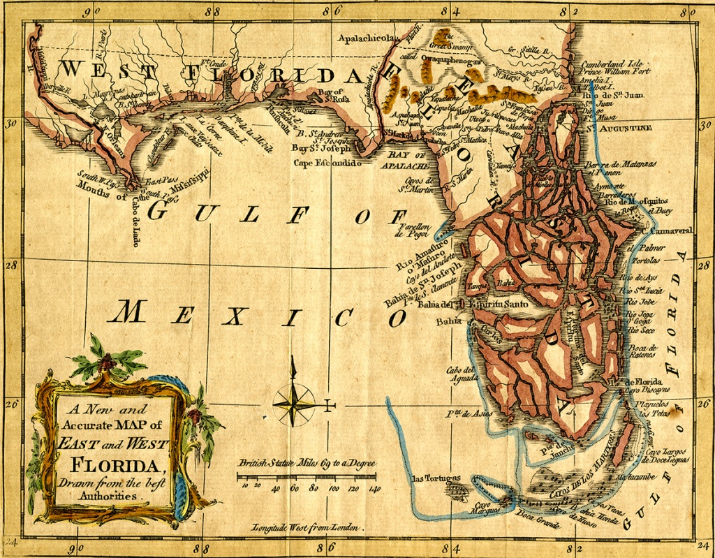 A New And Accurate Map Of East And West Florida | The Florida Memory - Early Florida Maps