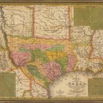 A New Map Of Texas, With The Contiguous American & Mexican States   Vintage Texas Maps For Sale