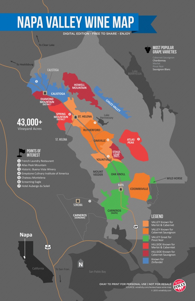 A Simple Guide To Napa Wine (Map) | Wine Folly - Map Of California Wine Appellations