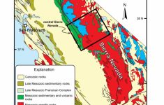 A Simplified Geological Map Showing The Sierra Nevada Mountain Belt - Sierra California Map