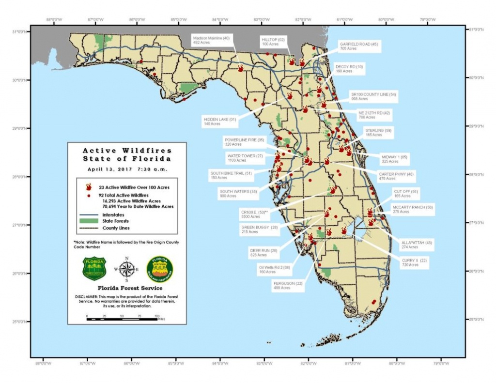 Active Fire Map Florida | Autobedrijfmaatje - Current Map Of Florida