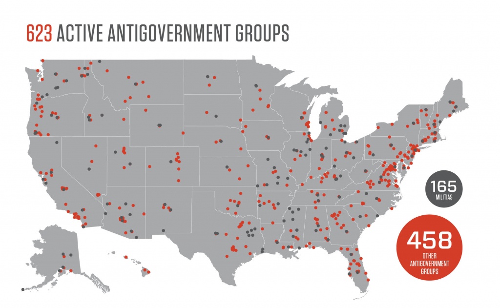 Active Patriot Groups In The Us In 2016 | Southern Poverty Law Center - Map Of Hate Groups In Texas