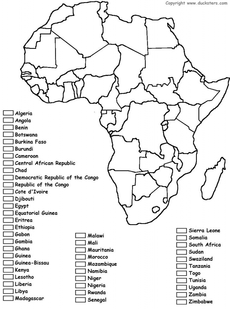 Africa Map Quiz Pdf | Travel Maps And Major Tourist Attractions Maps - Africa Map Quiz Printable