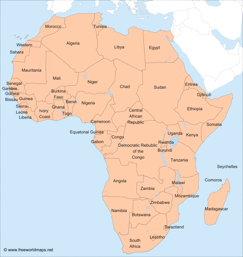 Africa – Printable Maps –Freeworldmaps - Free Printable Map Of Africa With Countries