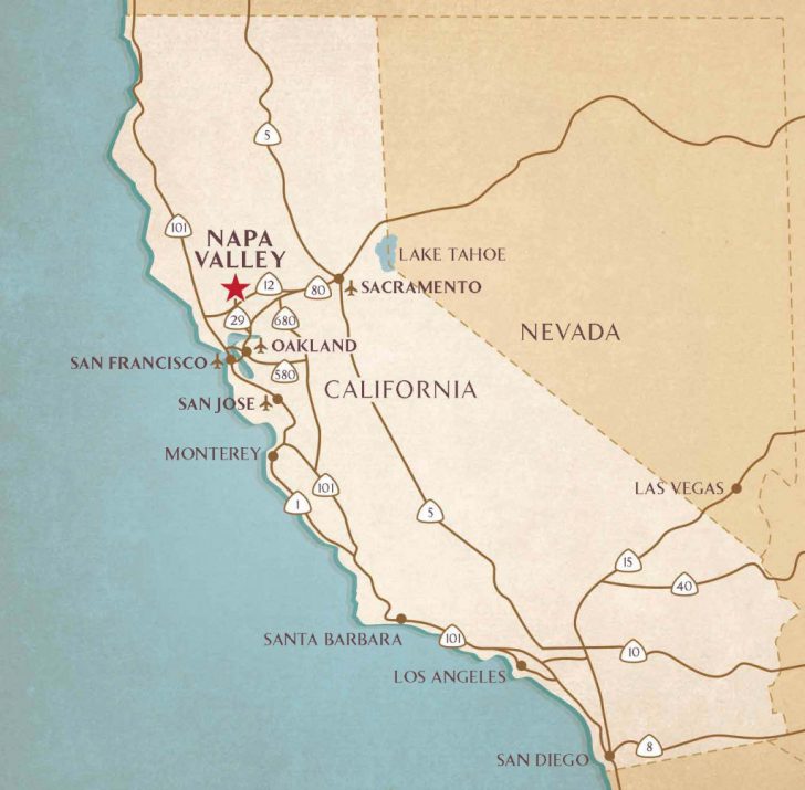 Airports Near Napa Valley Transportation Flight Information Flying J California Map 728x715 