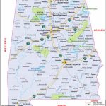 Alabama Map For Free Download. Printable Map Of Alabama, Known As   Free Printable Us Map With Cities