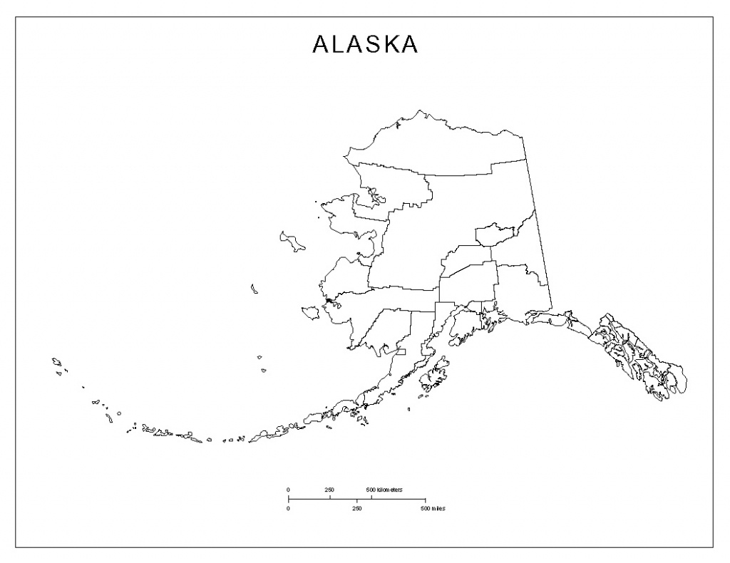 Alaska Blank Map - Printable Map Of Alaska