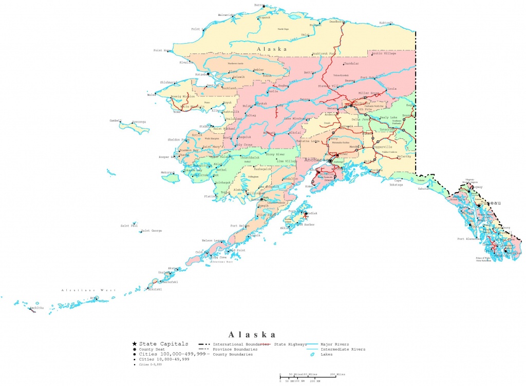 Alaska Printable Map - Alaska State Map Printable