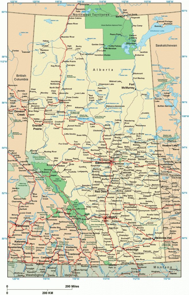 Alberta Map - View Online - Printable Red Deer Map | Printable Maps