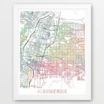 Albuquerque City Urban Map Poster Albuquerque Street Print | Etsy   Printable Map Of Albuquerque