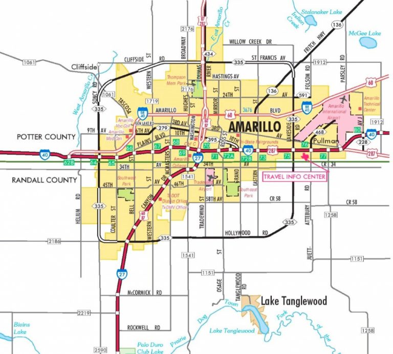 Amarillo Road Map - City Map Of Amarillo Texas 